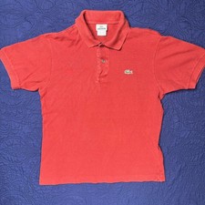 Lacoste Men's Red Clay Short Sleeve Classic Fit Polo Shirt Size 4 Medium