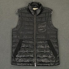 Ermenegildo Zegna Vest Mens Small Black Puffer Feather Free Down Nylon