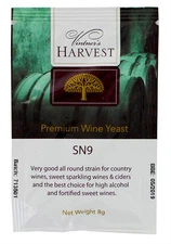 Vintner's Harvest Wine Yeast - SN9 8g treats 23L White & Country up to 18% ABV