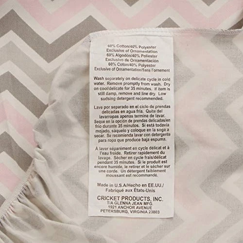 Pastel Chevron Fitted Crib Sheet 28x52 Premium Quality Made in USA - Image 2 of 3