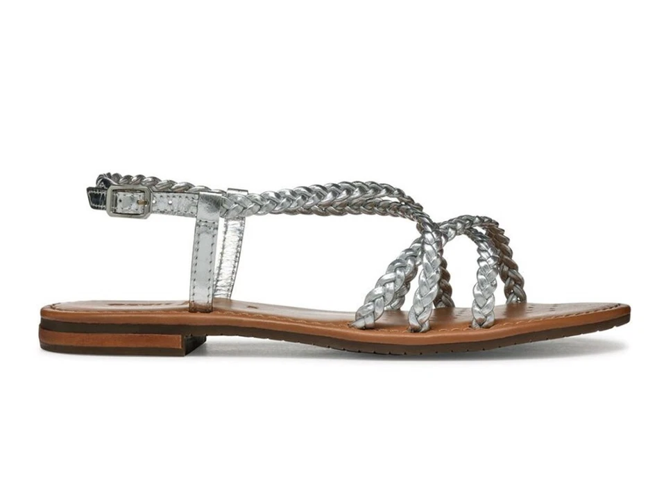 GEOX SCARPE SANDALI DONNA ESTATE D55LXD 000KY C1007  SOZY S ARGENTO - Immagine 2 di 4