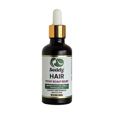 Itchy Scalp Relief - with Tea Tree, & Peppermint. Dandruff Treatment Oil - 1.7 F
