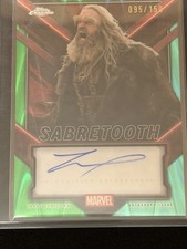 2026 TOPPS DEADPOOL CHROME TC-TM TYLER MANE SABRETOOTH AUTOGRAPH GREEN WAVE /150