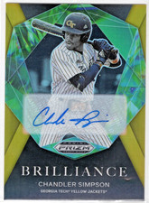 2022 Panini Prizm Draft Brilliance Autograph Prizms Gold #6 Chandler Simpson /10
