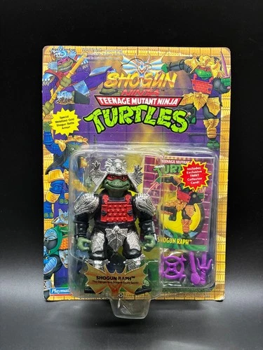 TMNT Shogun Raph vintage Turtles figure MOC 1994 Unpunched Rarer purple weapons