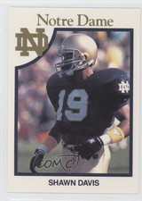 1990 Notre Dame 60 Shawn Davis #14 0o9