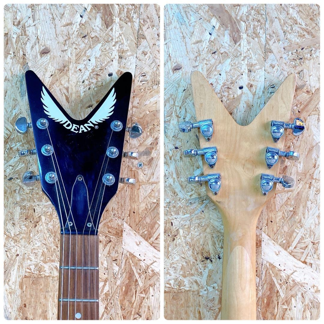 Electric Guitar Dean ML Uniquely Shaped Black with Original Hard