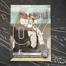 Topps 2022 Now Aaron Judge #1012 62nd HR Record New York Yankees Baseball Card