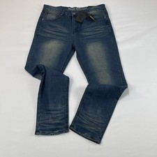 VGB Vintage Genes Black Slim Fit Comfort French Terry Denim Jeans Men's W34x30L