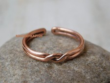 Copper ring, midi spiral copper ring copper wrap ring arthritis ring