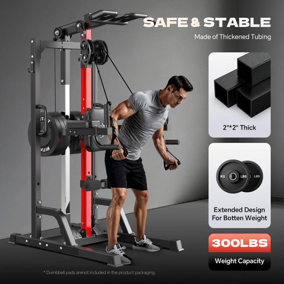 Multifunctional Home Gym System Full Body Workout Station 390lb Weight Workout - Image 2 of 4