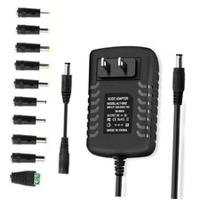 DC 9V 2A Power Supply AC Adapter 100-240V 50-60Hz AC to DC Converter 9 Volt 2