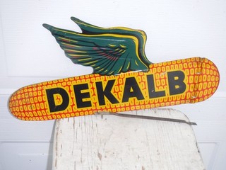 DEKALB SEED CORN SIGN FARM ADVERTISING AGRICULTURE MEMORABILIA FARMER FARMING