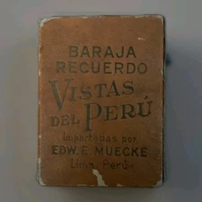 **Extremely Rare**Antique Vistas Del Peru Souvenir Playing Cards 1910 USPCC 52+J