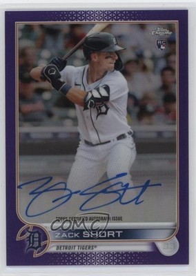 2022 Topps Chrome Rookie Purple Refractor 54/250 Zack Short #RA-ZS Auto RC 06y2