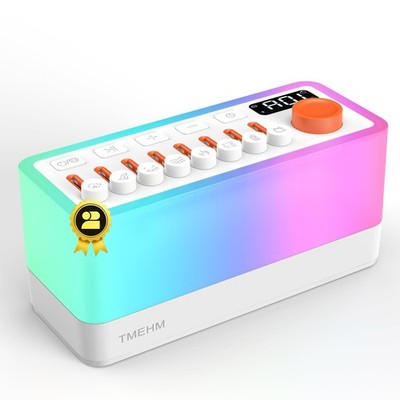 TMEHM 3-in-1 Sleep Sound Machine with 8 Mixable Nature Sounds, Portable Bluet...