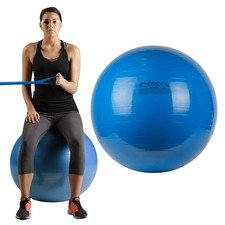 THERABAND Standard Exercise Ball, 30" Blue Stability Trainer for 6'2"  6'8" Users