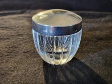 Baccarat Crystal & Sterling Silver .950 Shaker - Ercuis Marked Lid Very Good 
