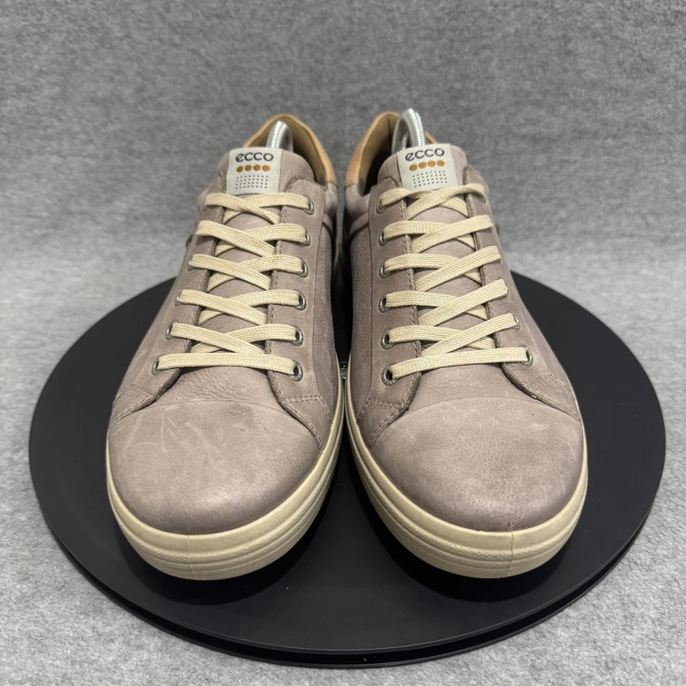 Zapatos de golf Ecco para hombre talla 10 extra ancho beige tostado con cordones zapatillas cómodas Foto 3 de 4