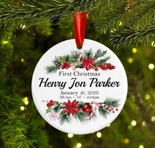 Baby's First Christmas Ornament - Personalized Christmas Ornament - Keepsake ...