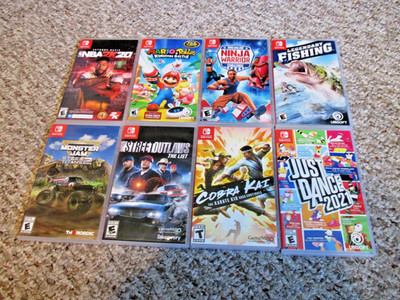 Lot of 8 Nintendo Switch Games Used Mario Monster Jam Just Dance FREE Ship!
