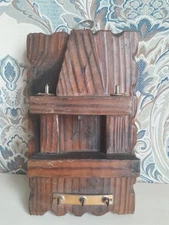 Vintage Key Holder Wood France, Handmade.Decor.