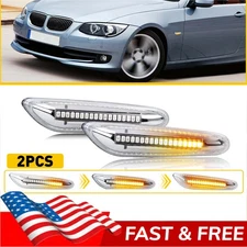 LED Front Fender Marker Side Lights Assembly For E90 BMW E82 E92 E46 E83 E60 2x