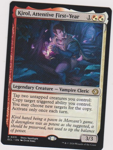 1x KIROL, ATTENTIVE FIRST-YEAR -RARE NEW MTG  LORWYN ECLIPSED WHITE/ RED #231