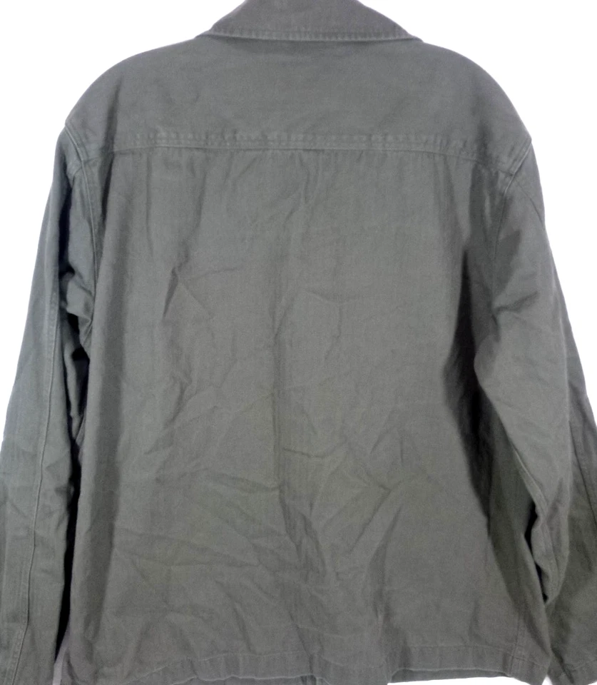 Old Navy-Mens Button-Up Casual Jacket-Large-Army Green-100% Cotton-Long Sleeve - Image 3 of 4