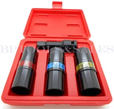 4pc 1/2" DR. Flip Lug Nut Impact Socket Set METRIC/SAE Mag Wheel Thin Wall