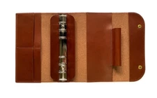 holder for A6 paper loose leaf Writing note Notebook Notepad leather brown X199