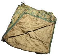 US Military USMC Poncho Liner WITH ZIPPER  Woobie Blanket WOODLAND MARPAT GC