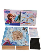 Disney 2014 Frozen Scrabble CrossWord Board Game Double Sided Board Complete