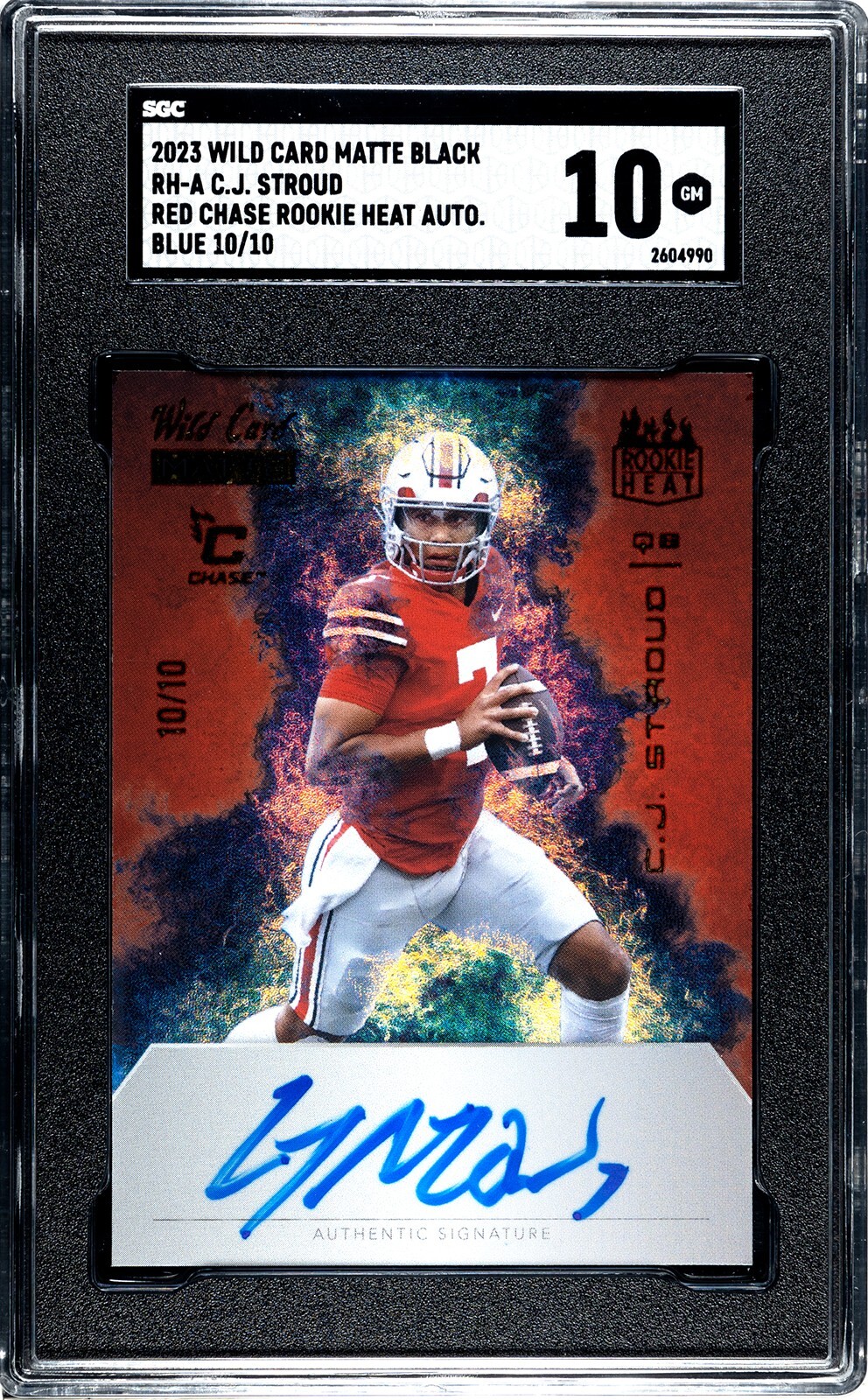 CJ Stroud Wild Card Matte Red Premium Edition Rookie Heat Autographs #RHA Green