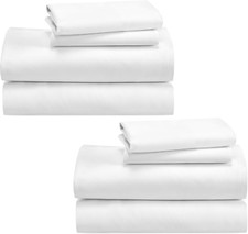 100 Cotton 2-Pack Sheets Set for Queen Size Bed, Soft  Durable Queen Sheet Set
