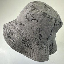 Dinosaurs Toddler Bucket Cap Hat Fitted 50cm Grey