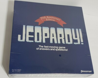 Jeopardy! Board Game 25th Anniversary Edition 1990 Pressman Sealed Vintage New