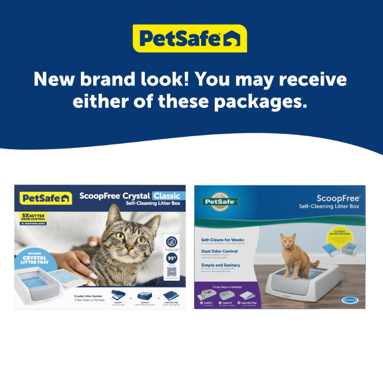 ScoopFree Crystal Classic SelfCleaning Cat Litter Box, Unbeatable Odor