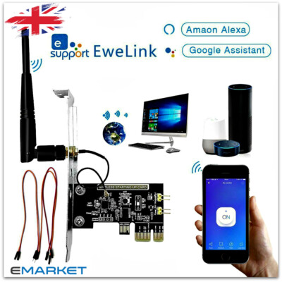 Mini Karte PCI-E Desktop PC Fernbedienung Adapter Alexa Google Switch Turn OnOff