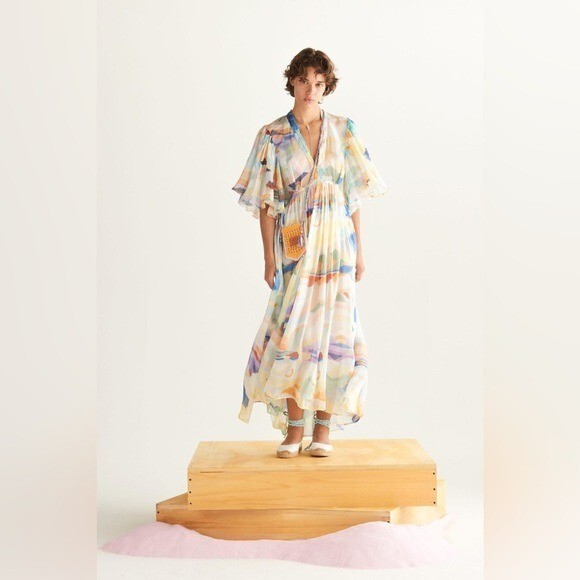Forte Forte Silk Up Above The Sky Ruffle Dress Size-1