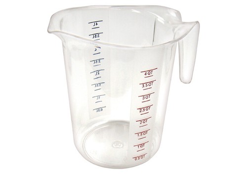 NEW Winco Measuring Cup, Polycarbonate, 4-Quart