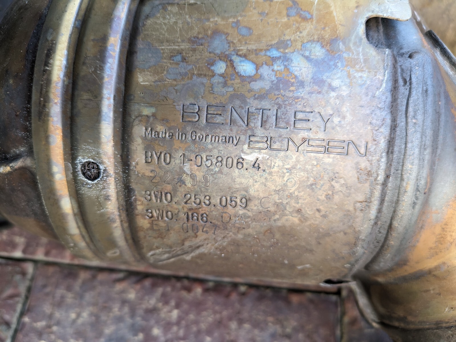 03-12 Bentley Continental GTC GT Exhaust Downpipe Left & Right Side Set OEM