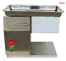 110V QX Meat Cutting Machine with 15mm Blade 250kg/h Output Meat Slicer Cutter