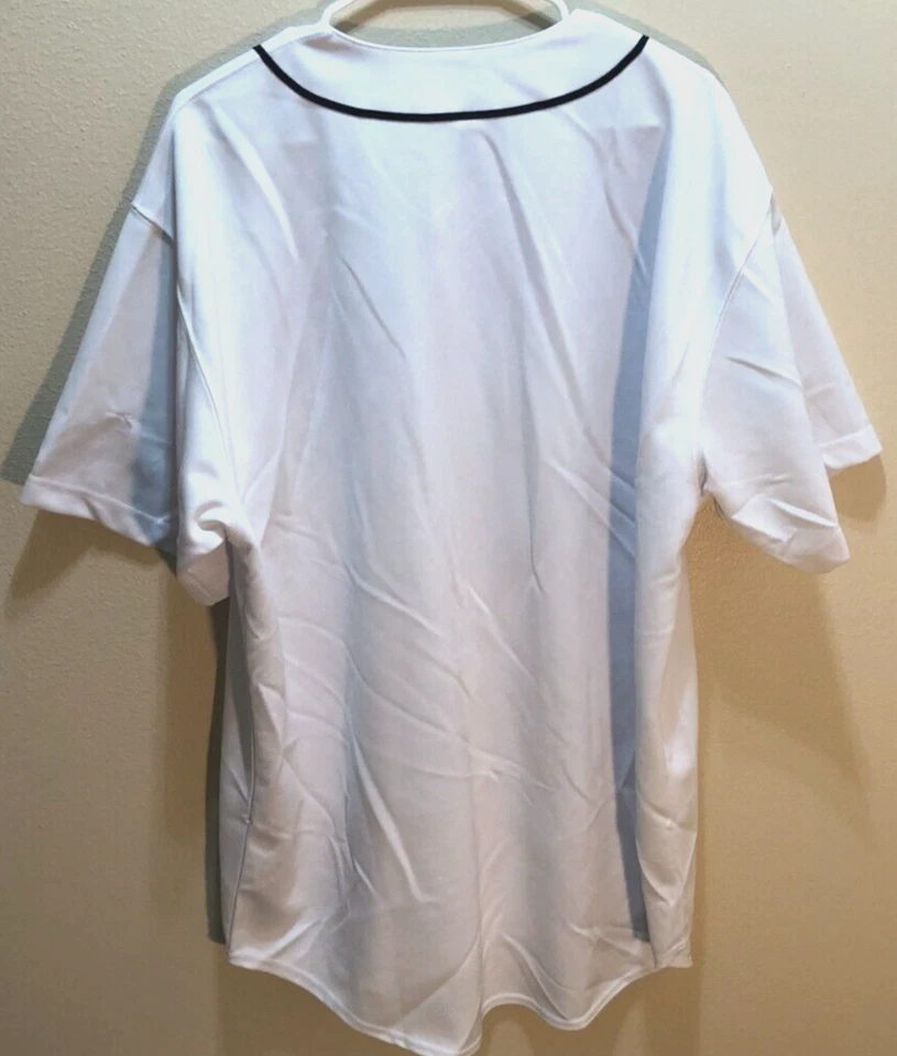 Detroit Tigers 90s MLB Vintage Russell Athletic Blue White Sewn Logo Jersey XL - Image 2 of 2