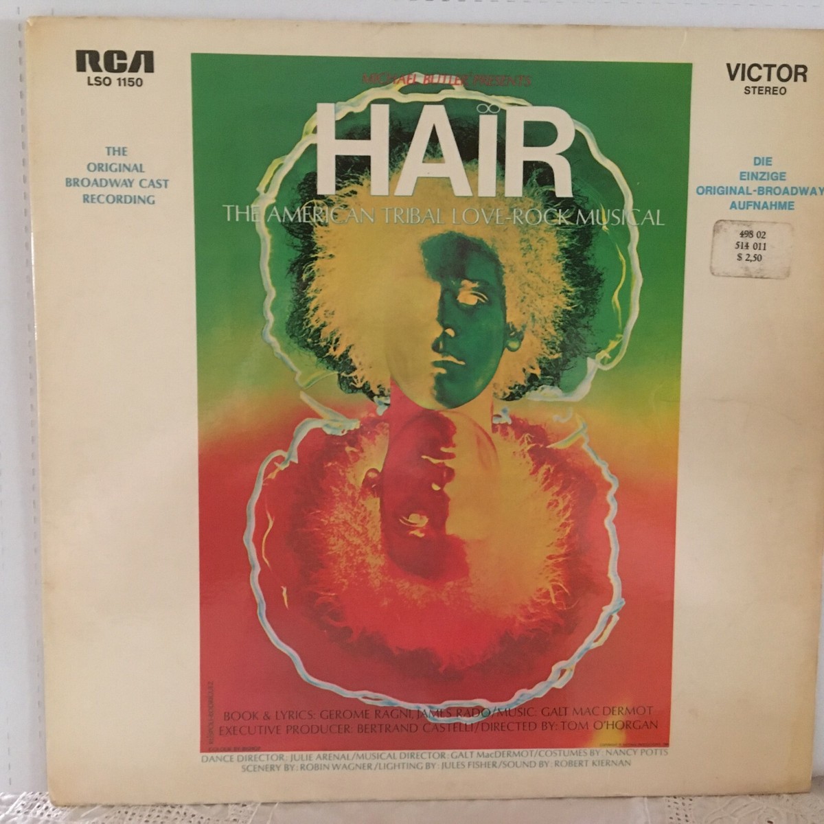HAIR LP THE ORIGINAL BROADWAY CAST RECORDING | eBay
