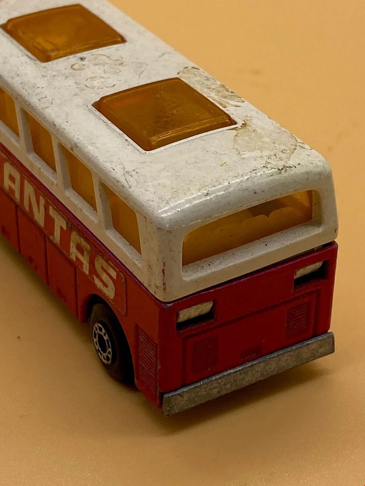 Vintage Matchbox Superfast No. 65 Airport Coach "Quantas" Made 1977 Diecast Toy - Image 4 of 4