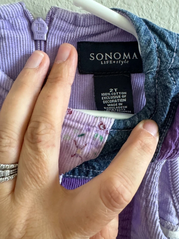 Vestido de pana Sonoma Life+Style 2t sku113 Foto 3 de 4