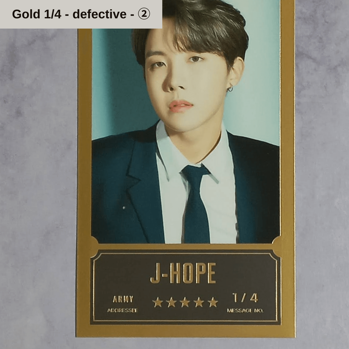 BTS 2020 Bang Bang Con The Live Official Message Photo Card - J