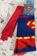 Bioworld Superman Crew Socks with CAPE Sz 10-13 1 Pair