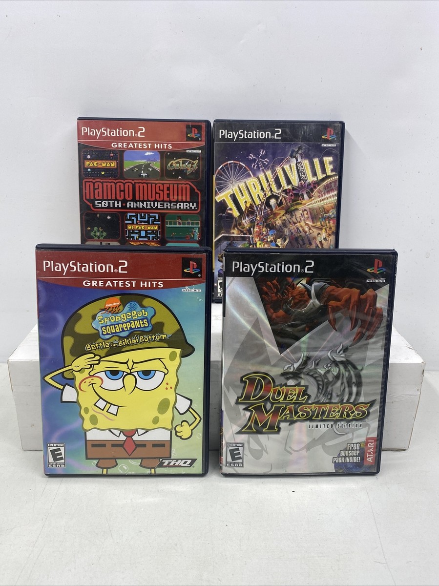 Playstation 2 Ps2 Games Namco Museum 50th Thrillville Spongebob